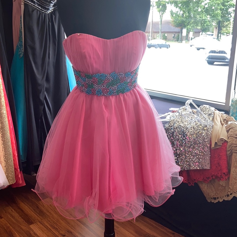 Pink Jovani Mini Dress